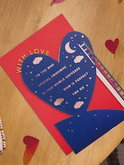 Hallmark Blue One Special Someone Moon & Stars Valentine's Card - Image 1 of 4