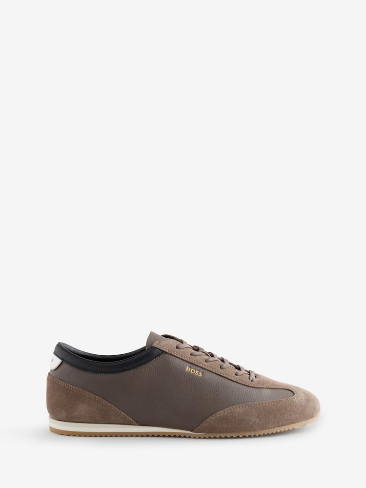BOSS Brown Lineor Logo Trainers - Image 1 of 1
