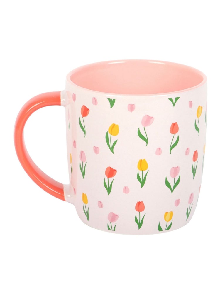 Something Different Pink Tulip Print Mug - Image 2 of 5
