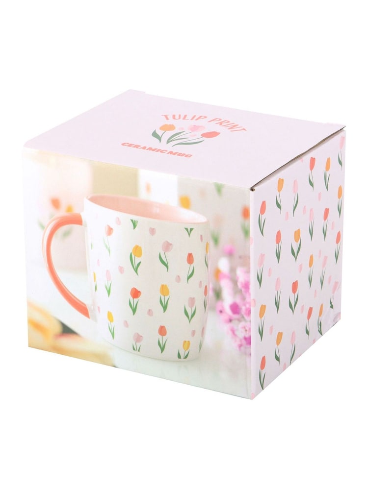 Something Different Pink Tulip Print Mug - Image 5 of 5
