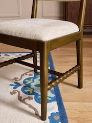 Nina Campbell Set of 2 Arlo Ivory Natural Aubin Dining Chairs - Image 2 of 3