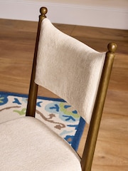 Nina Campbell Set of 2 Arlo Ivory Natural Aubin Dining Chairs - Image 3 of 3
