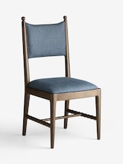 Nina Campbell Set of 2 Clabon Indigo Blue Aubin Dining Chairs - Image 5 of 7