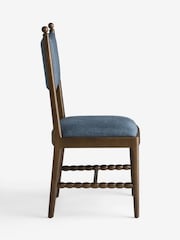 Nina Campbell Set of 2 Clabon Indigo Blue Aubin Dining Chairs - Image 6 of 7