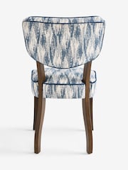 Nina Campbell Set of 2 Rowan Ikat Denim Blue Ashburn Dining Chairs - Image 7 of 7