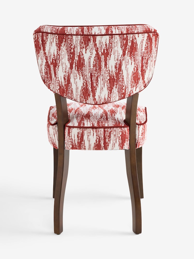 Nina Campbell Set of 2 Rowan Ikat Wine Red Ashburn Dining Chairs - Image 7 of 7 Nina Campbell Set of 2 Rowan Ikat Wine Red Ashburn Dining Chairs - Image 7 of 7