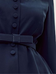 Monsoon Blue Erin Belted Peplum Jacket - Image 5 of 5