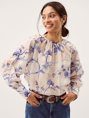 Monsoon Pink Jada Floral Print Blouse - Image 4 of 5