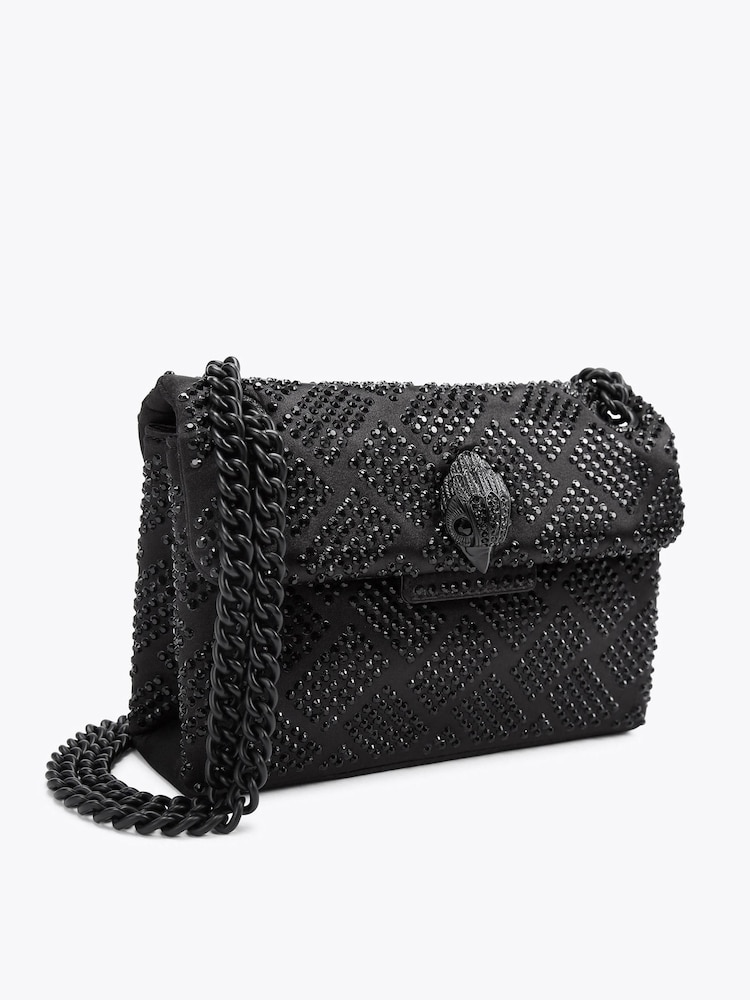 Kurt Geiger London Black Fabric Mini Kensington Bag - Image 2 of 5