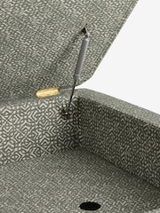 Nina Campbell Lattice Geo Sage Green Mason Square Ottoman - Image 8 of 8
