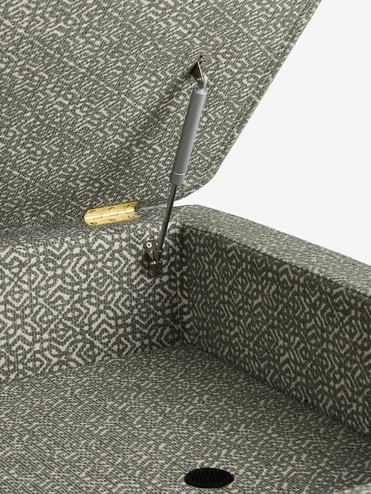 Nina Campbell Lattice Geo Sage Green Mason Square Ottoman - Image 8 of 8 Nina Campbell Lattice Geo Sage Green Mason Square Ottoman - Image 8 of 8