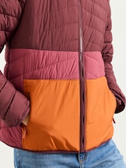 FatFace Erica Purple Colourblock Puffer Jacket - Image 3 of 7