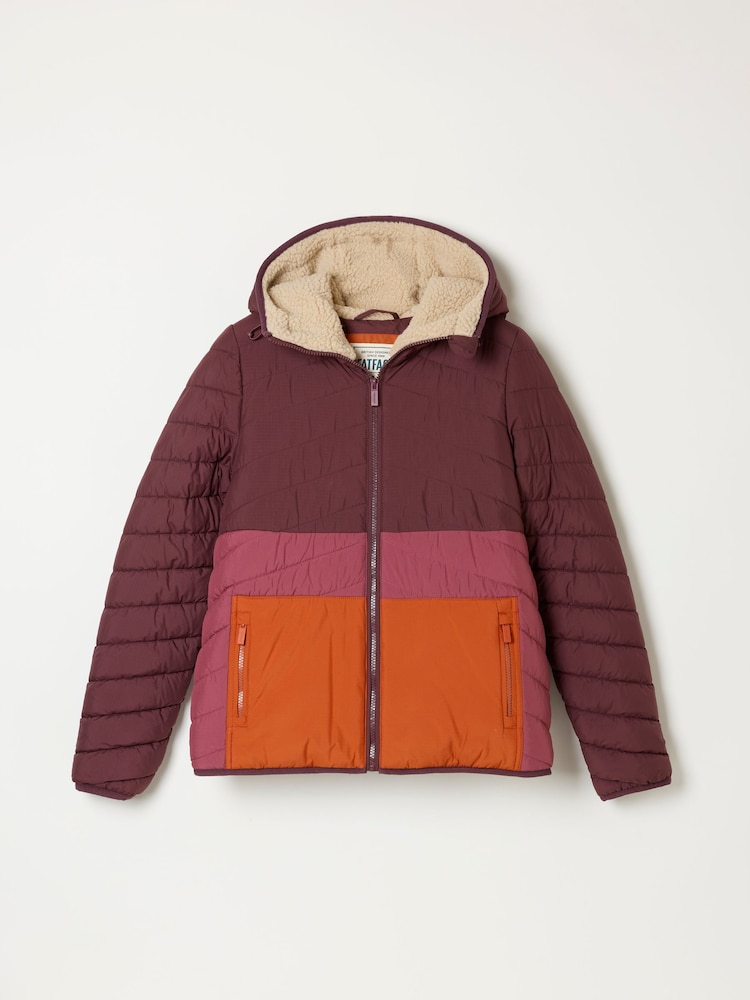 FatFace Erica Purple Colourblock Puffer Jacket - Image 7 of 7 FatFace Erica Purple Colourblock Puffer Jacket - Image 7 of 7