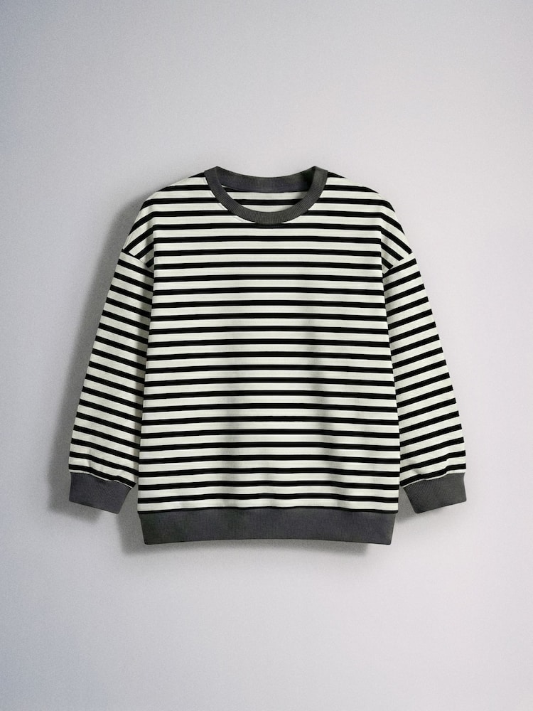 The Set 6 Pack Sweat Tops Navy/Blue/Light Blue/Grey Marl/Stripe - Image 2 of 6