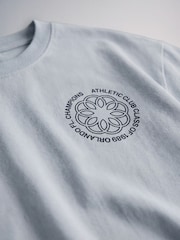 The Set 3 Pack Short Sleeve Oversized Graphic T-Shirts Blue/Light Blue/Green - Image 6 of 6