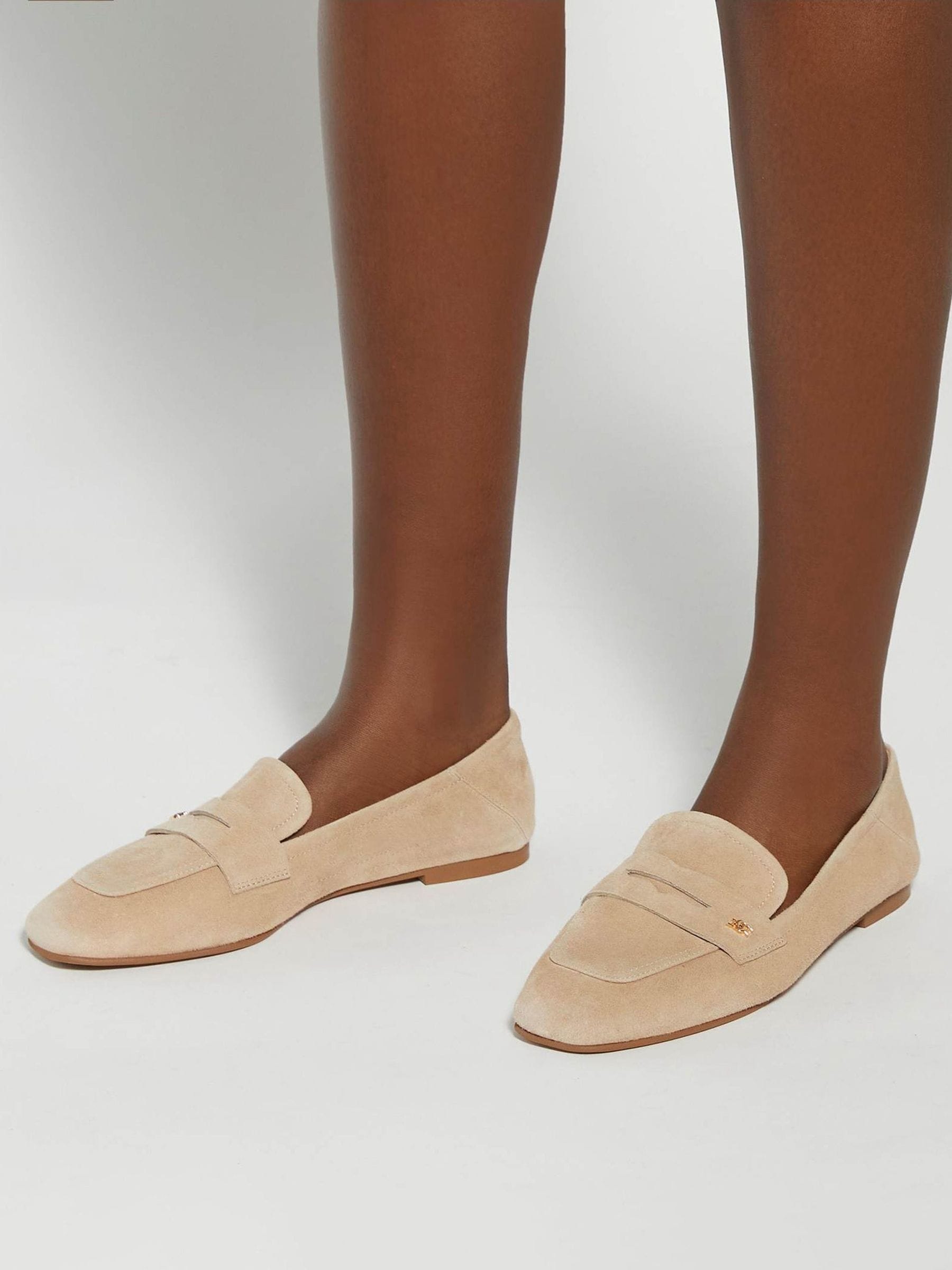 Buy Dune London Natural Leather Glances Suede Loafers from the