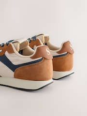中性色 - self. Mixed Material Panel Lace Up Trainers - 图片7 / 8