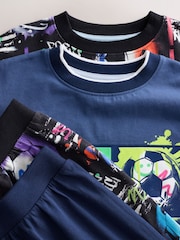 Rainbow Navy Football Long Sleeve Pyjamas 2 Pack (3-16yrs) - Image 5 of 11