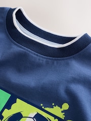 Rainbow Navy Football Long Sleeve Pyjamas 2 Pack (3-16yrs) - Image 6 of 11