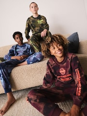 Blue/Yellow/Red Offline Long Sleeve Pyjamas 3 Pack (3-16yrs) - Image 2 of 14