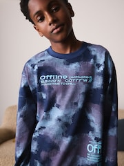 Blue/Yellow/Red Offline Long Sleeve Pyjamas 3 Pack (3-16yrs) - Image 7 of 14