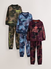 Blue/Yellow/Red Offline Long Sleeve Pyjamas 3 Pack (3-16yrs) - Image 8 of 14