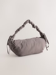 self. Grey Ruched Shoulder Bag - Image 6 of 9
