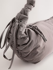 self. Grey Ruched Shoulder Bag - Image 7 of 9