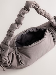 self. Grey Ruched Shoulder Bag - Image 9 of 9