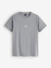 BOSS Grey Slim-Fit Logo T-Shirt - Image 4 of 5