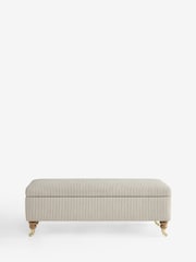 Laura Ashley Ullswater Stripe Green Clipsham Storage Ottoman Bench - Image 5 of 8