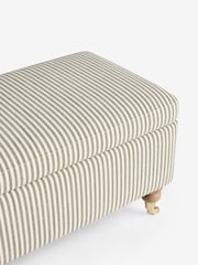 Laura Ashley Ullswater Stripe Green Clipsham Storage Ottoman Bench - Image 7 of 8