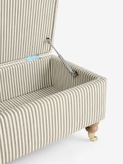Laura Ashley Ullswater Stripe Green Clipsham Storage Ottoman Bench - Image 8 of 8