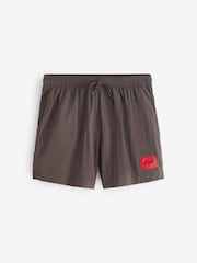 HUGO Brown Dominica Logo Swim Shorts - Image 4 of 5