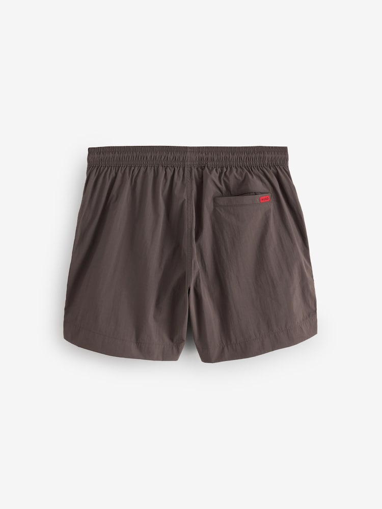 HUGO Brown Dominica Logo Swim Shorts - Image 5 of 5 HUGO Brown Dominica Logo Swim Shorts - Image 5 of 5
