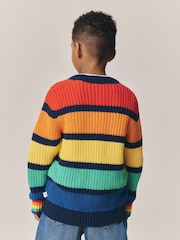 Little Bird by Jools Oliver Rainbow Stripe Knitted Jumper - Image 2 of 8