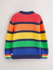 Little Bird by Jools Oliver Rainbow Stripe Knitted Jumper - Image 6 of 8