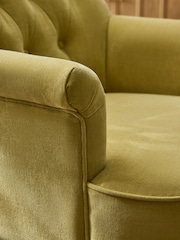 Laura Ashley Hundon Chenille Pale Olive Green Alveston Accent Chair - Image 2 of 7