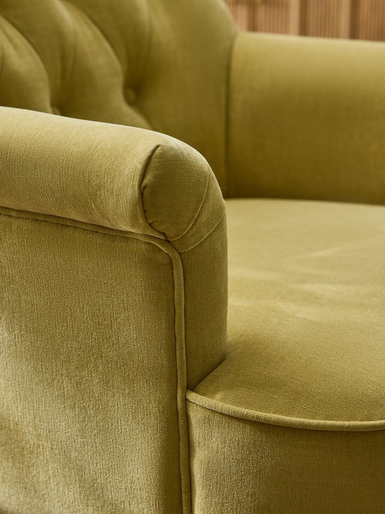 Laura Ashley Hundon Chenille Pale Olive Green Alveston Accent Chair - Image 2 of 7 Laura Ashley Hundon Chenille Pale Olive Green Alveston Accent Chair - Image 2 of 7