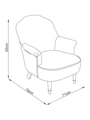 Laura Ashley Hundon Chenille Pale Olive Green Alveston Accent Chair - Image 3 of 7