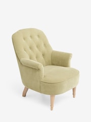 Laura Ashley Hundon Chenille Pale Olive Green Alveston Accent Chair - Image 5 of 7