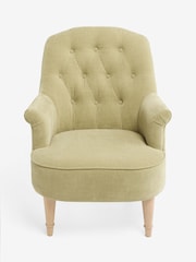 Laura Ashley Hundon Chenille Pale Olive Green Alveston Accent Chair - Image 6 of 7