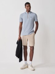 BOSS Grey Philix Quarter Zip Polo Shirt - Image 2 of 5