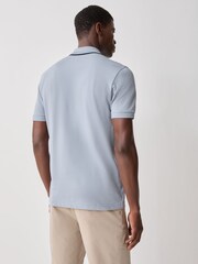 BOSS Grey Philix Quarter Zip Polo Shirt - Image 3 of 5