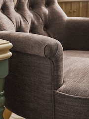 Laura Ashley Audra Hazelnut Brown Alveston Accent Chair - Image 2 of 8