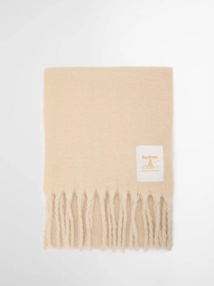 Barbour® Cream Ellison Scarf - Image 2 of 3 Barbour® Cream Ellison Scarf - Image 2 of 3