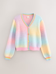 Little Bird by Jools Oliver Rainbow Ombre V-Neck Cardigan - Image 6 of 12