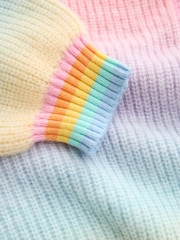 Little Bird by Jools Oliver Rainbow Ombre V-Neck Cardigan - Image 9 of 12