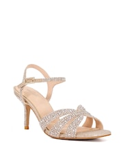Dune London Metallic Mayven Heeled Sandals - Image 2 of 5
