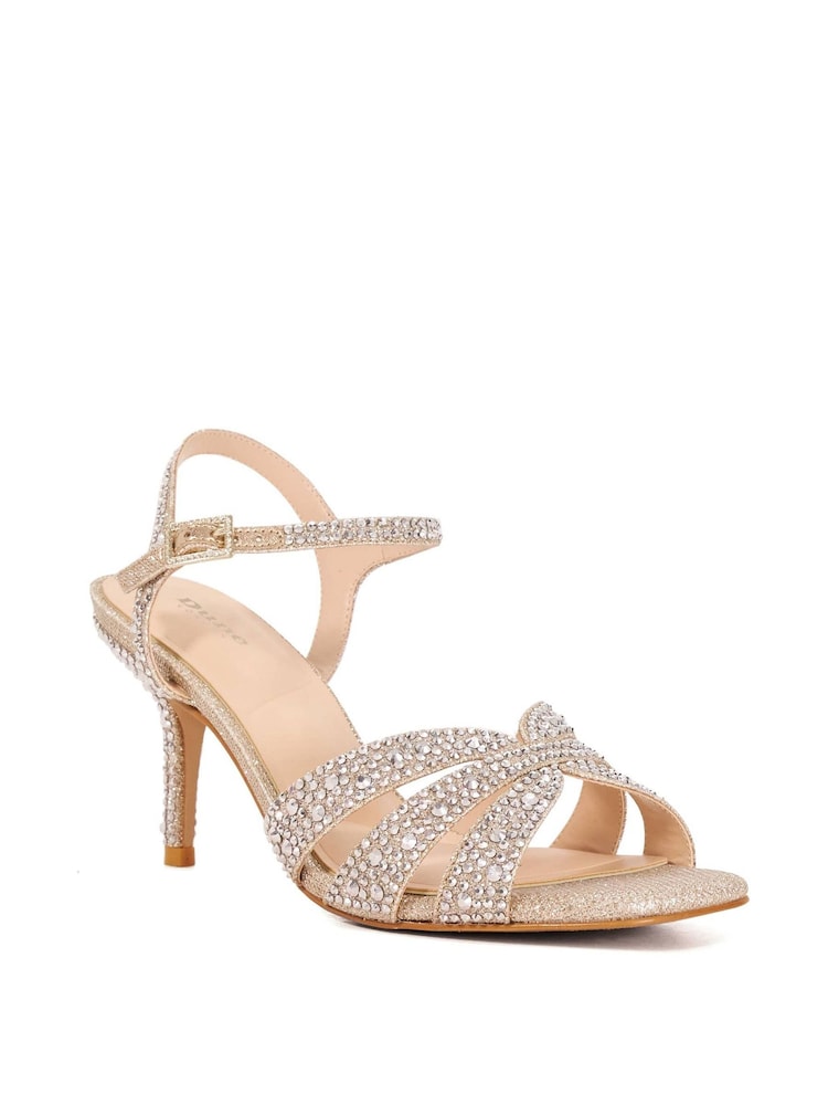 Dune London Metallic Mayven Heeled Sandals - Image 2 of 5